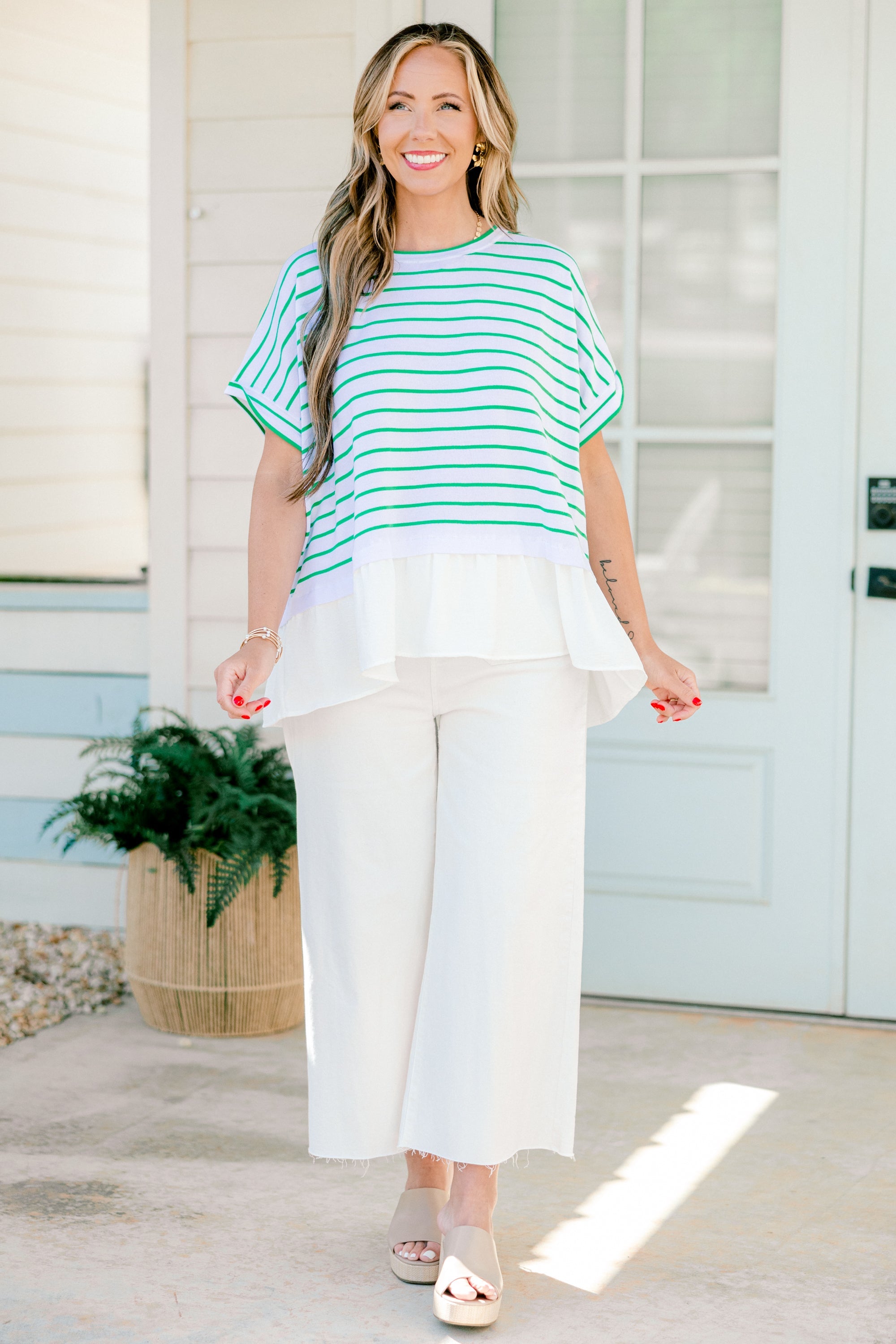 Don't Rock The Boat Top, Green