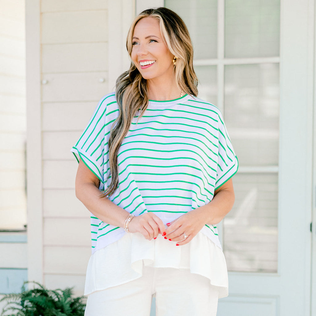 Don't Rock The Boat Top, Green
