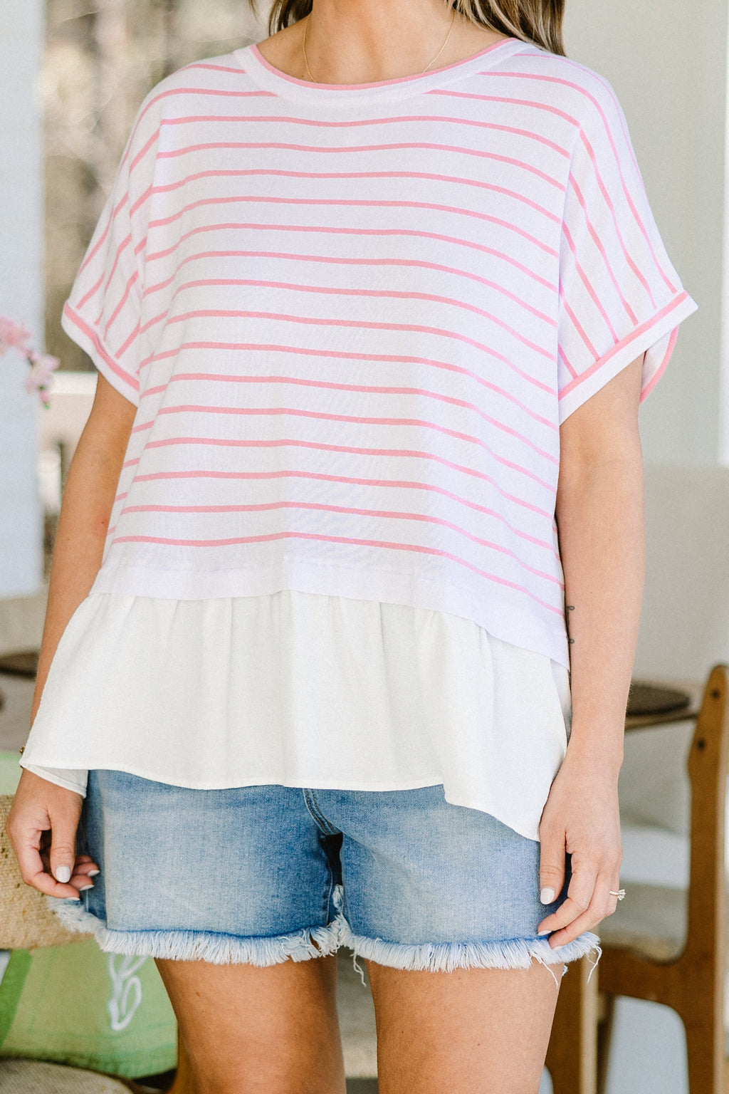 Don't Rock The Boat Top, Pink