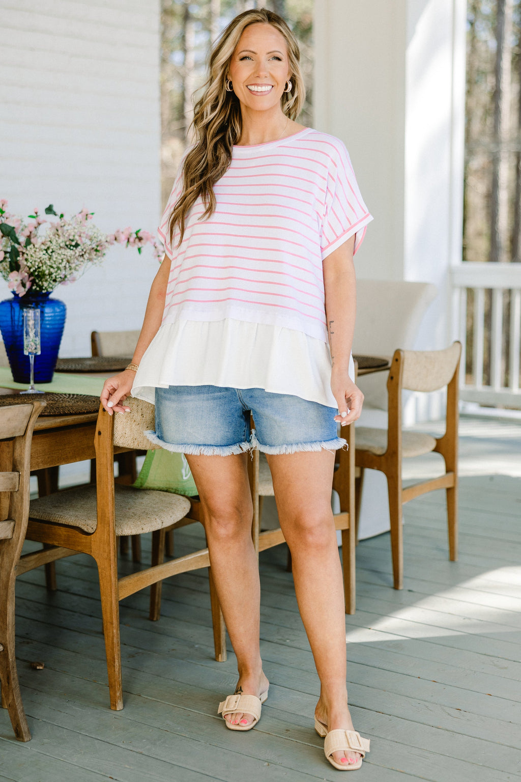 Don't Rock The Boat Top, Pink