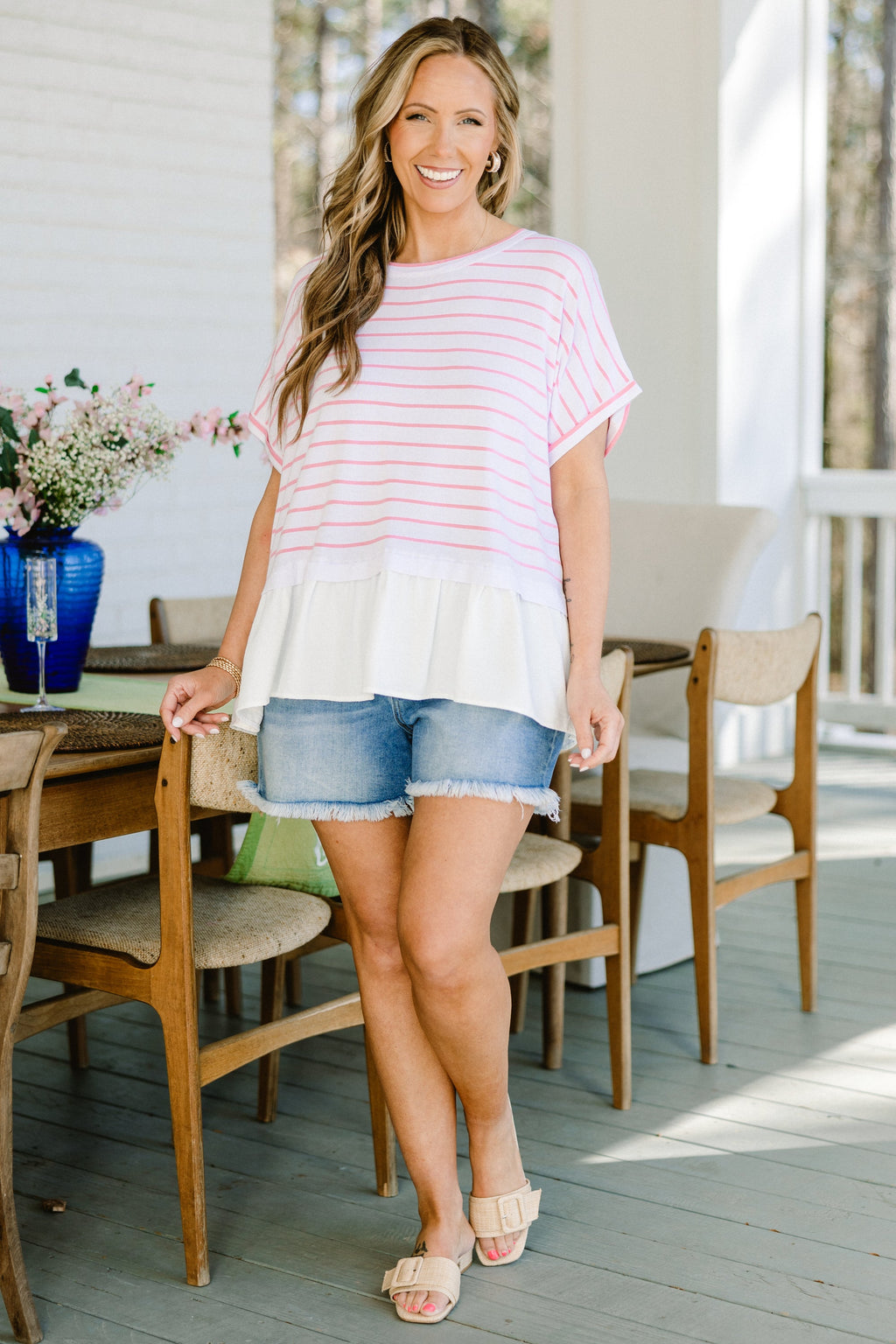 Don't Rock The Boat Top, Pink