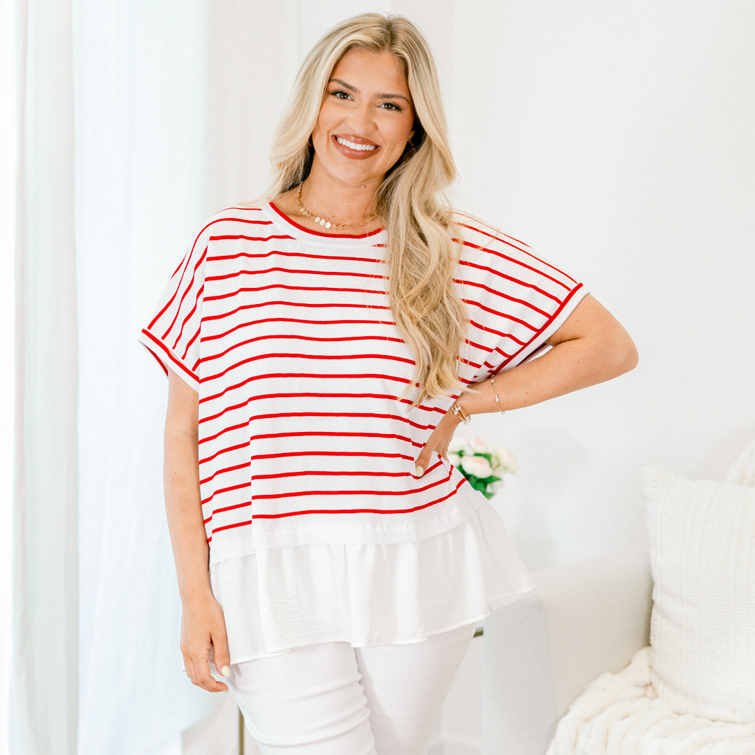 Don't Rock The Boat Top, Red