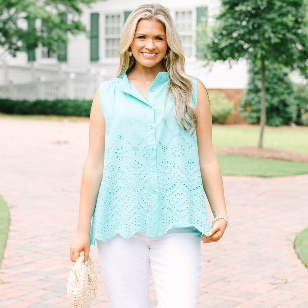 Done Right Top, Turquoise