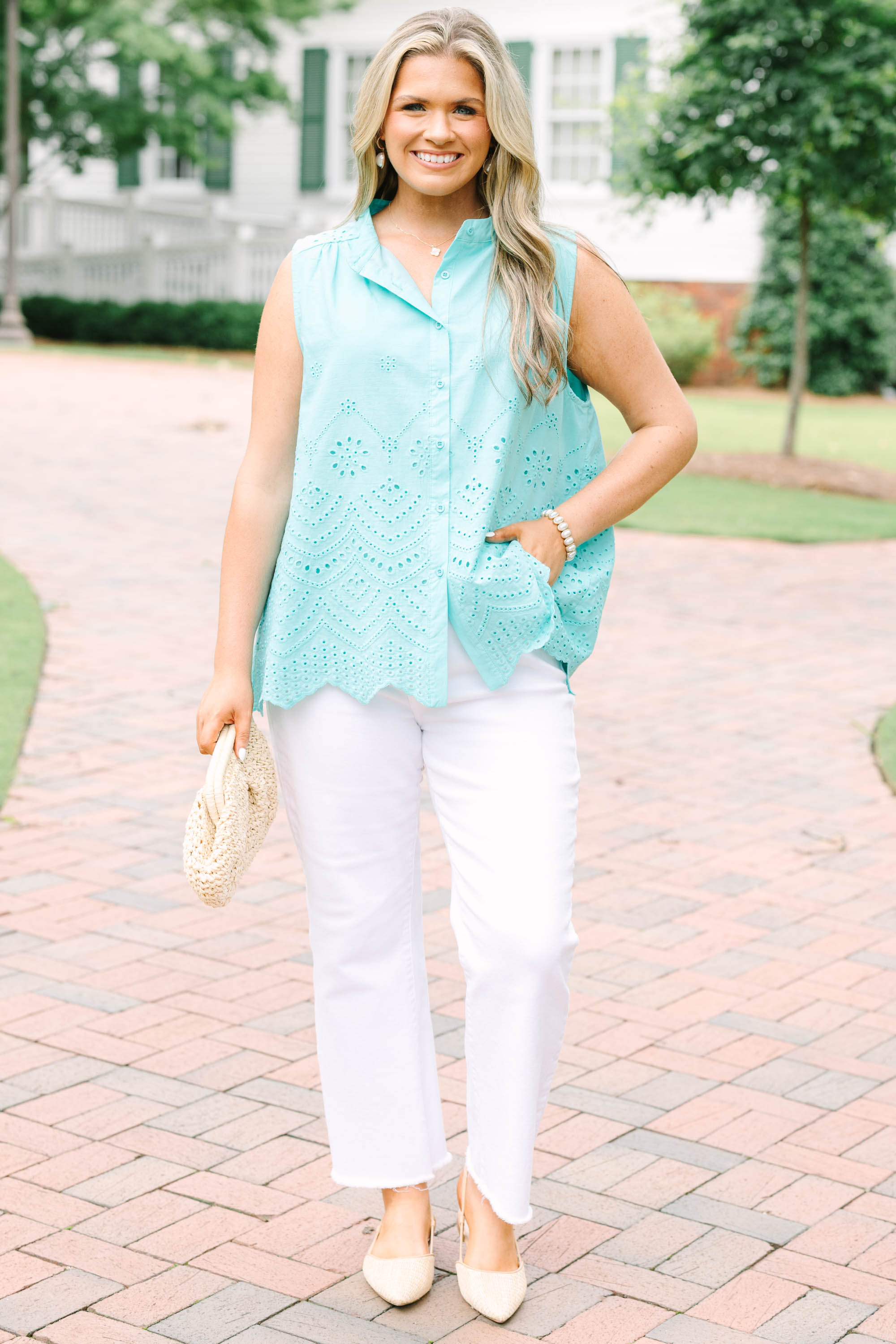 Done Right Top, Turquoise