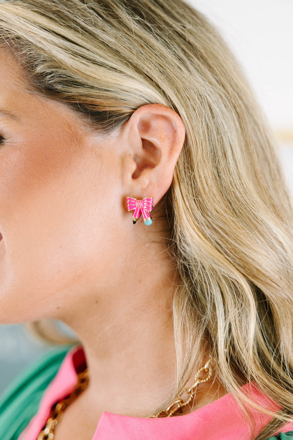 Doodle Darling Earrings, Pink