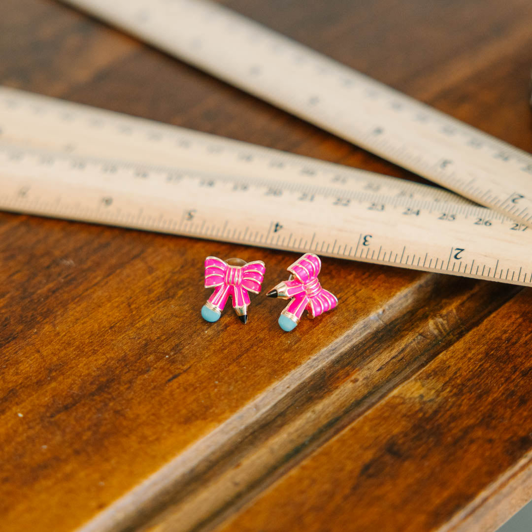 Doodle Darling Earrings, Pink