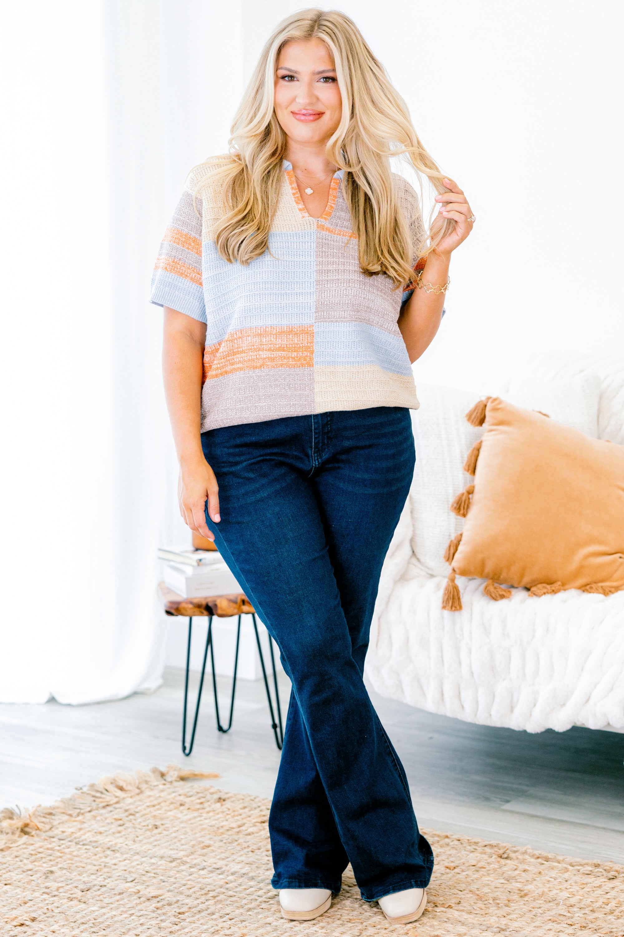 Dopamine Sweater, Blue Multi