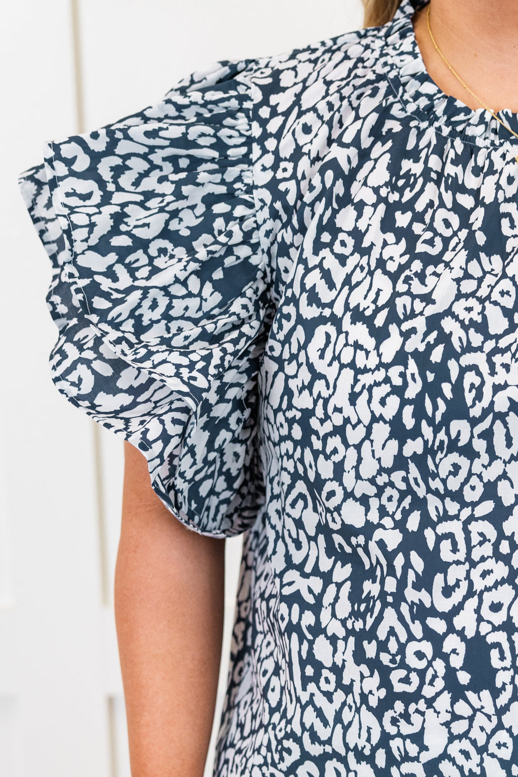 Dotting My I's Top, Navy Leopard