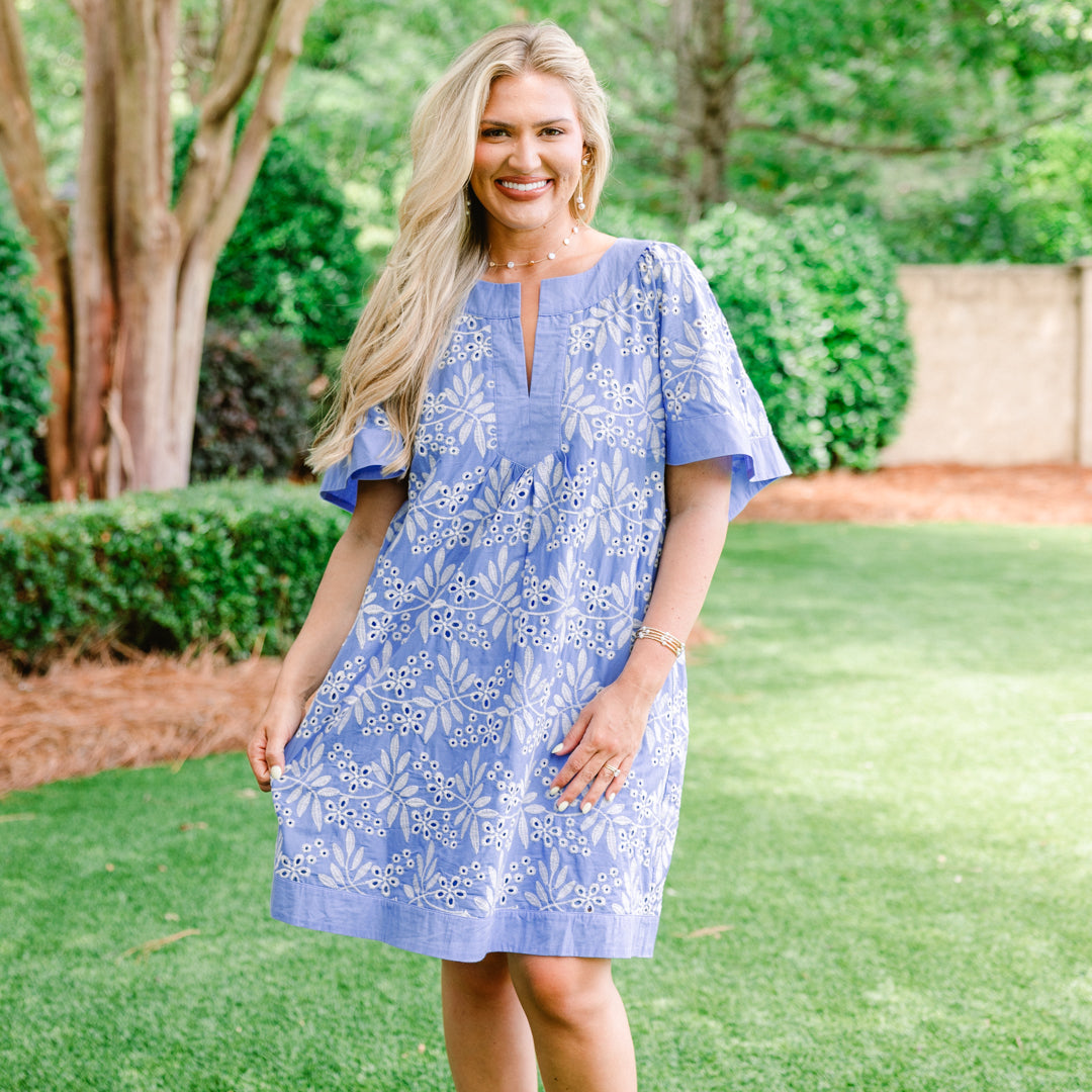 Down To Business Dress, Peri Blue