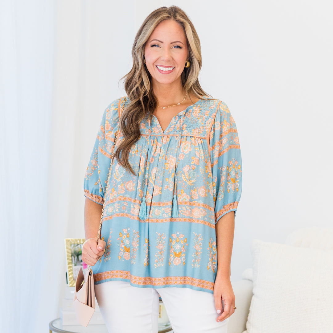 Dreamcatcher Top, Blue