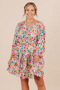 Dreamin' Of Spring Dress, Fuchsia Multi