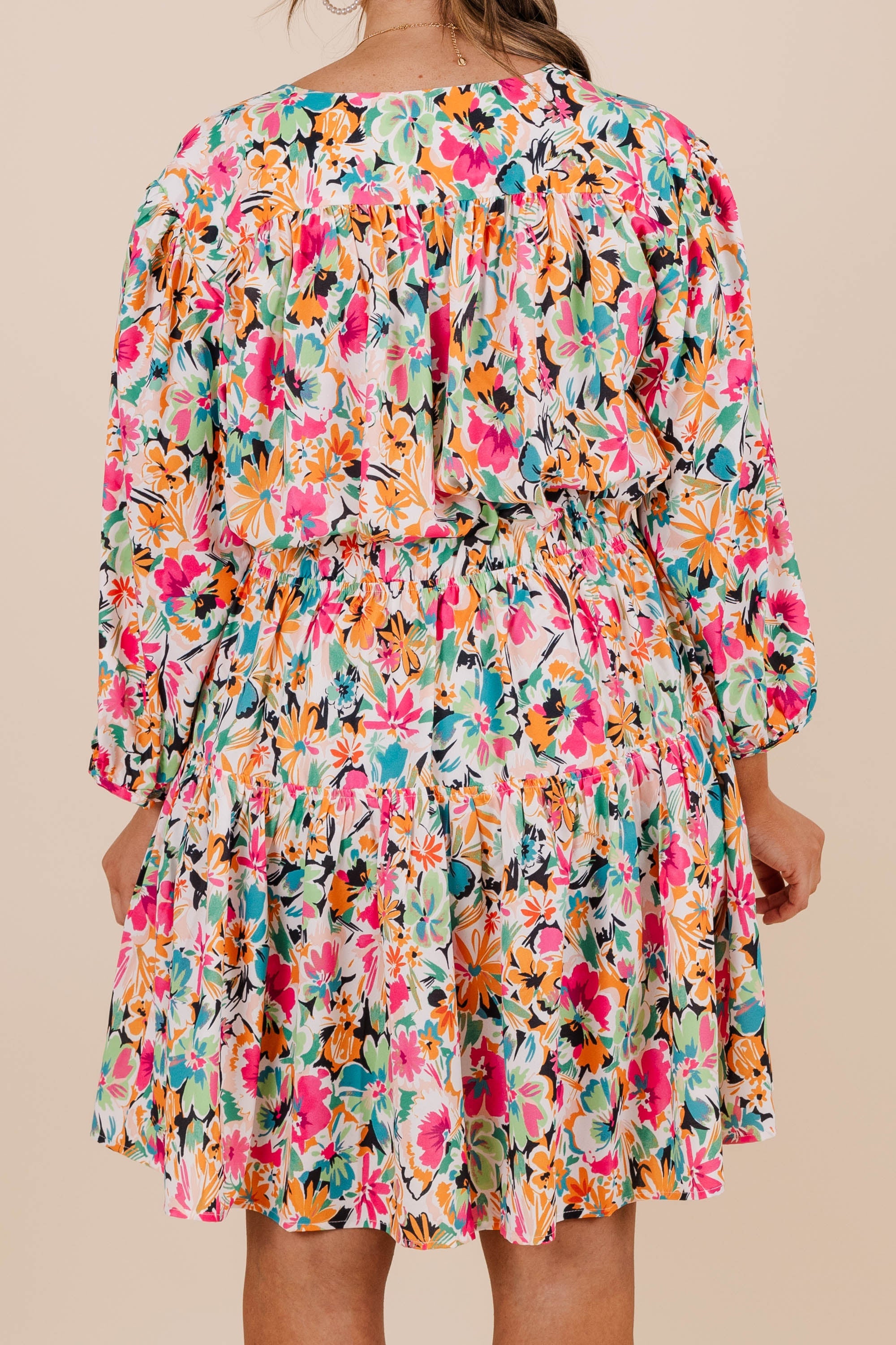 Dreamin' Of Spring Dress, Fuchsia Multi