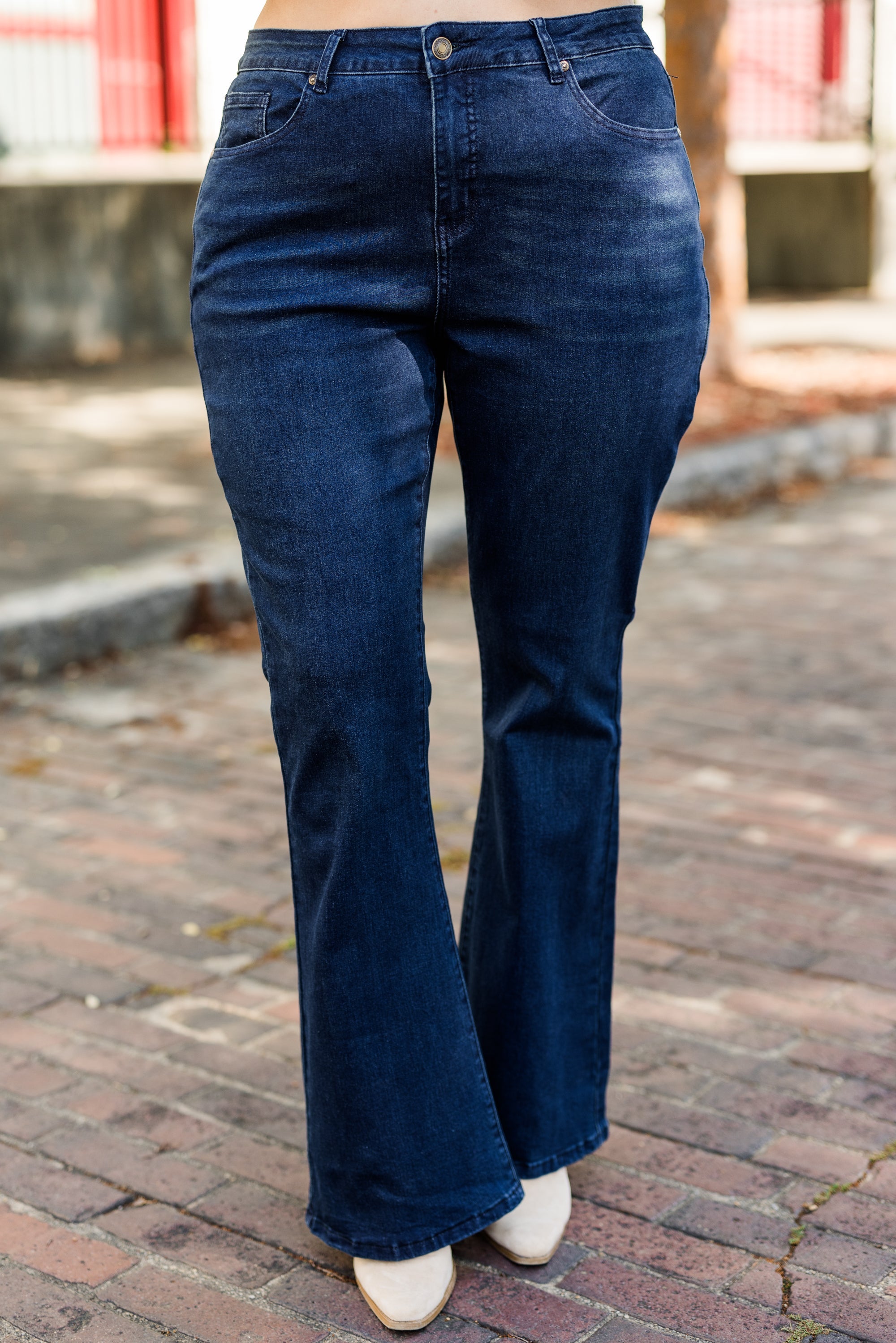 Dreamy Daze Flare Jeans, Dark Wash