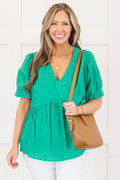 Dreamy Meadows Top, Emerald