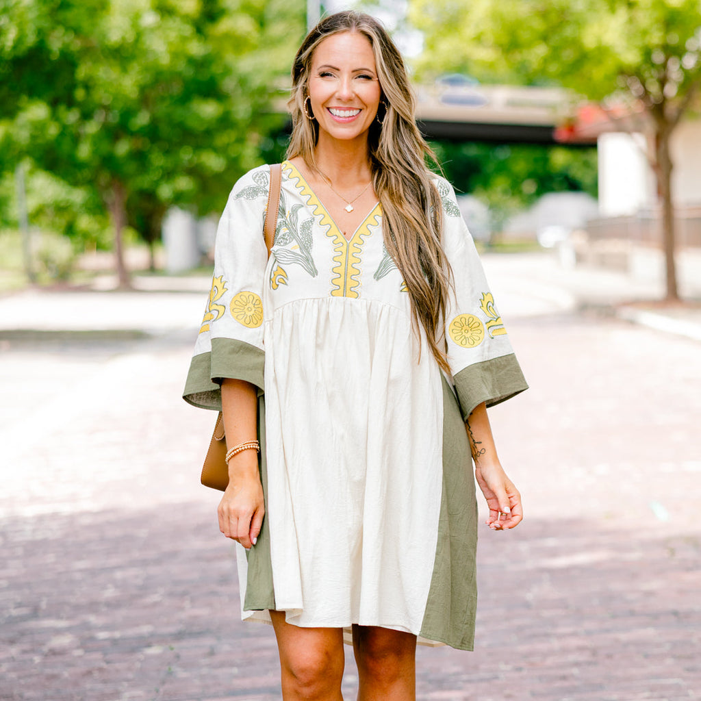 Drifting Muse Dress, Olive