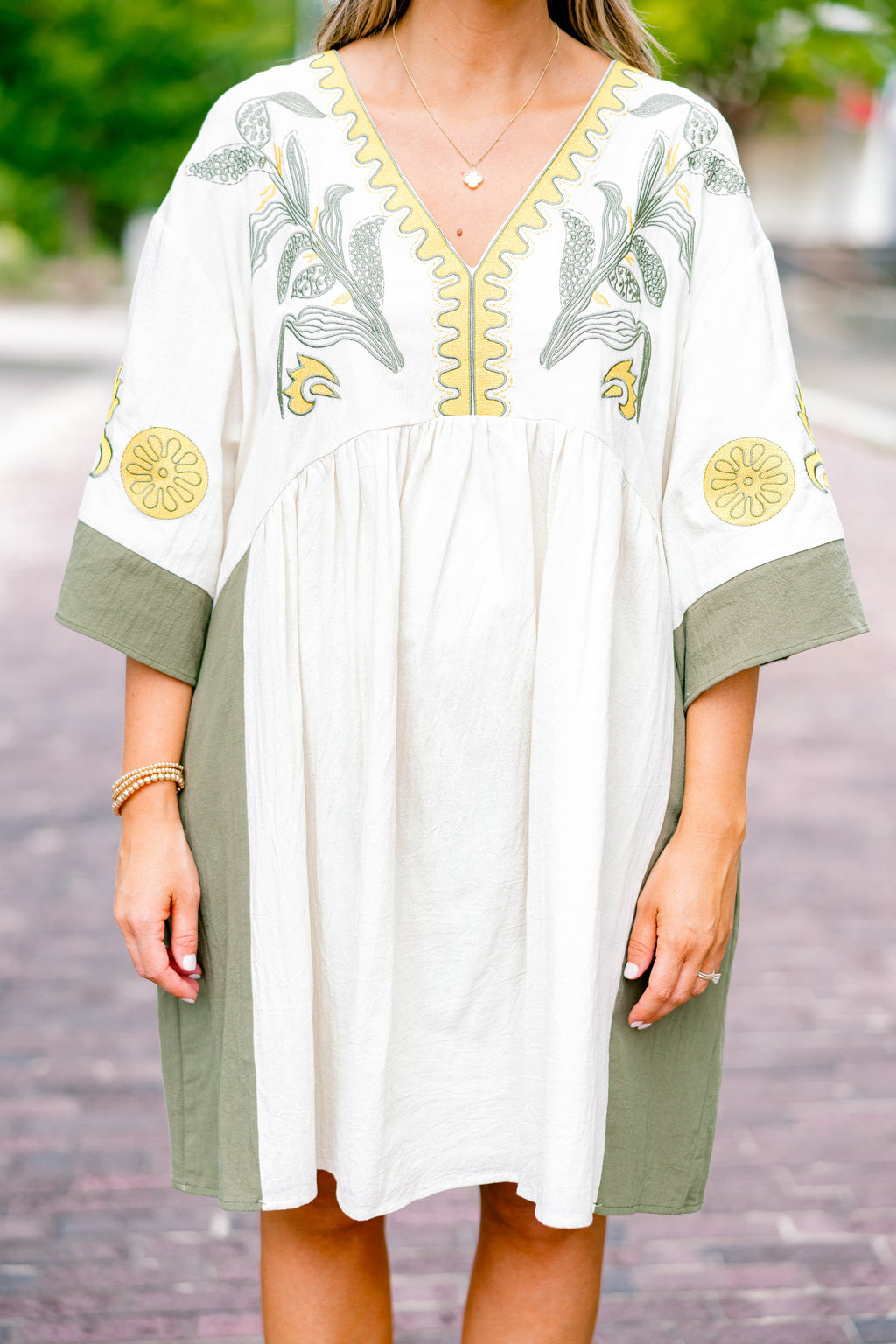 Drifting Muse Dress, Olive
