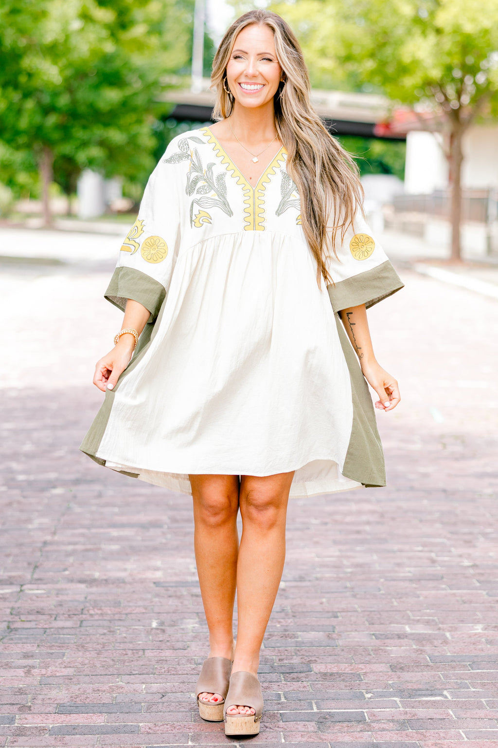 Drifting Muse Dress, Olive