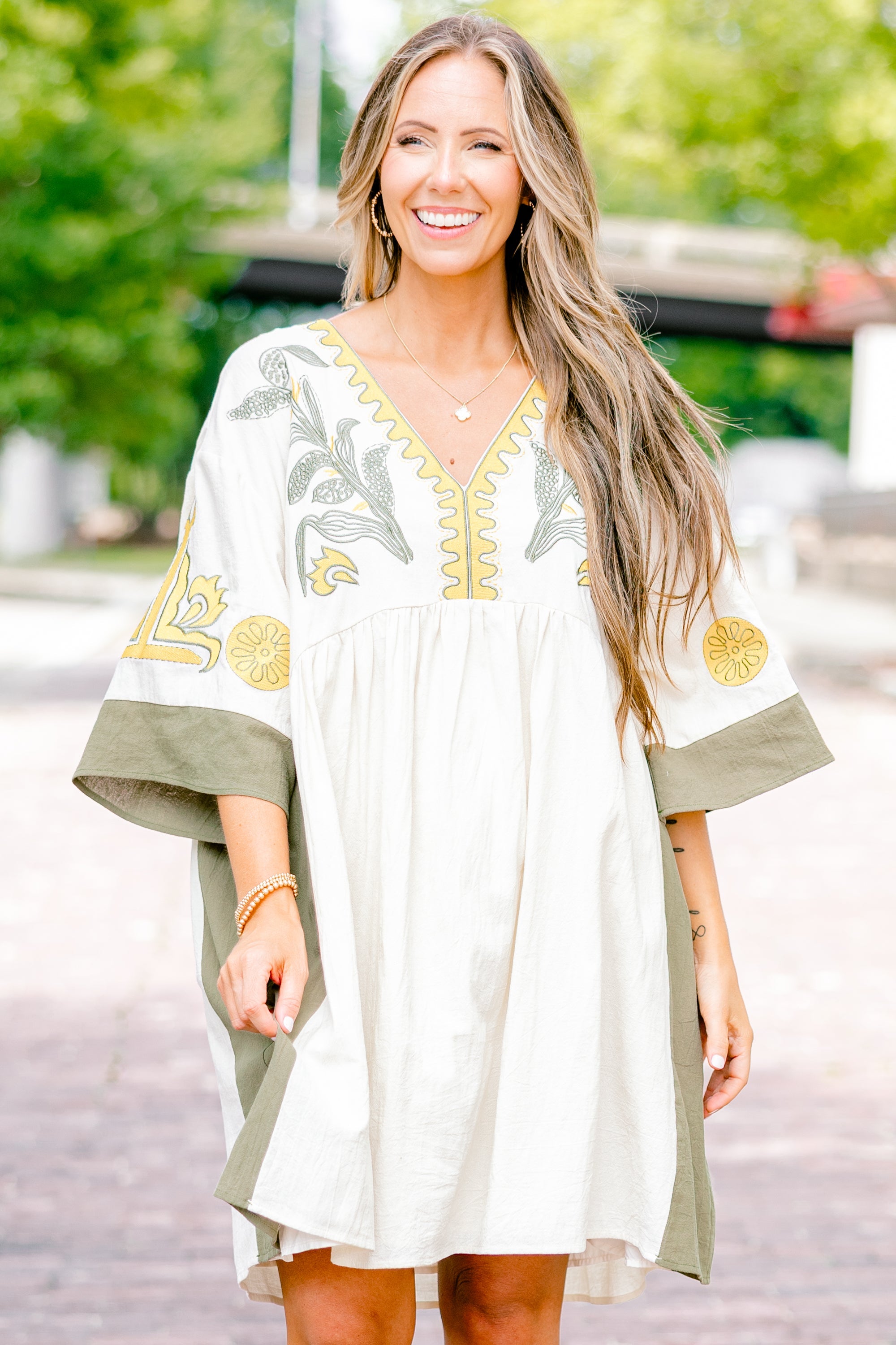 Drifting Muse Dress, Olive
