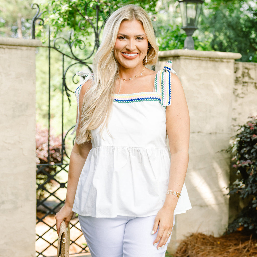 Drifting Current Top, White