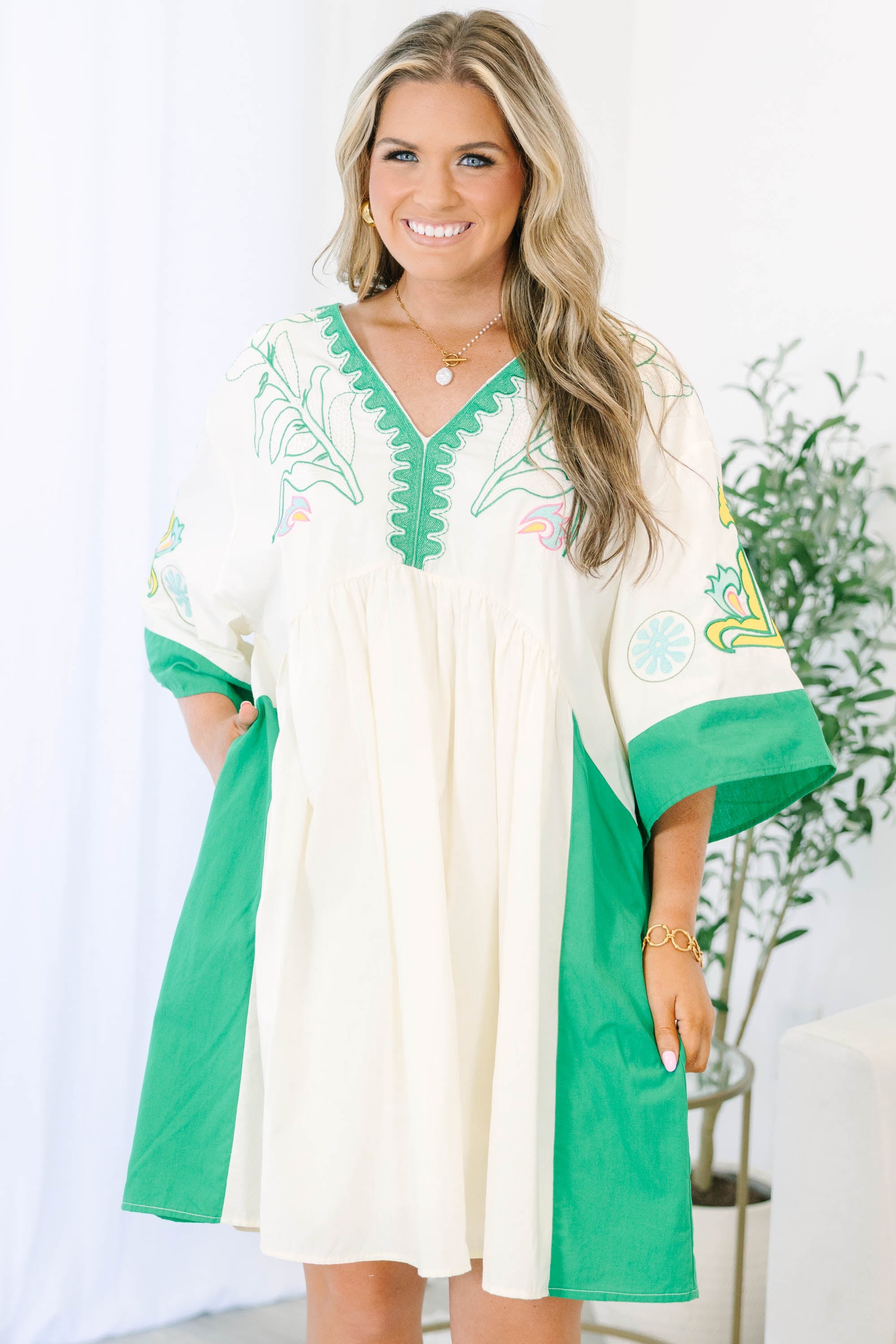 Drifting Muse Dress, Green