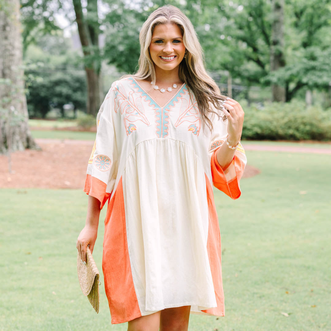 Drifting Muse Dress, Orange