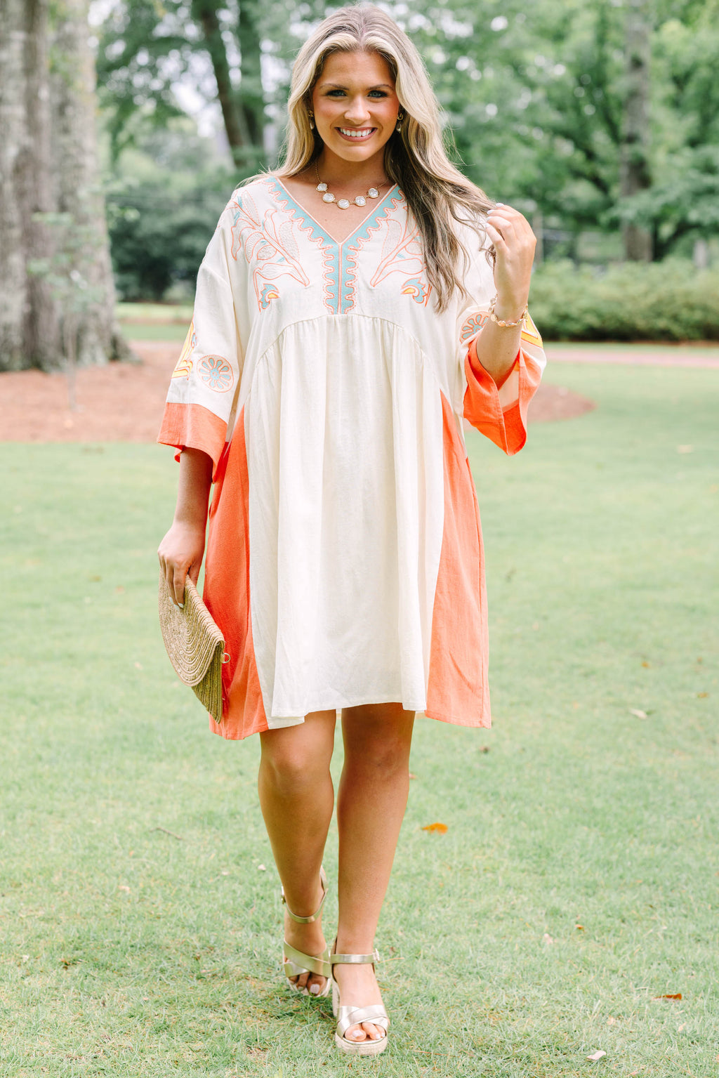 Drifting Muse Dress, Orange