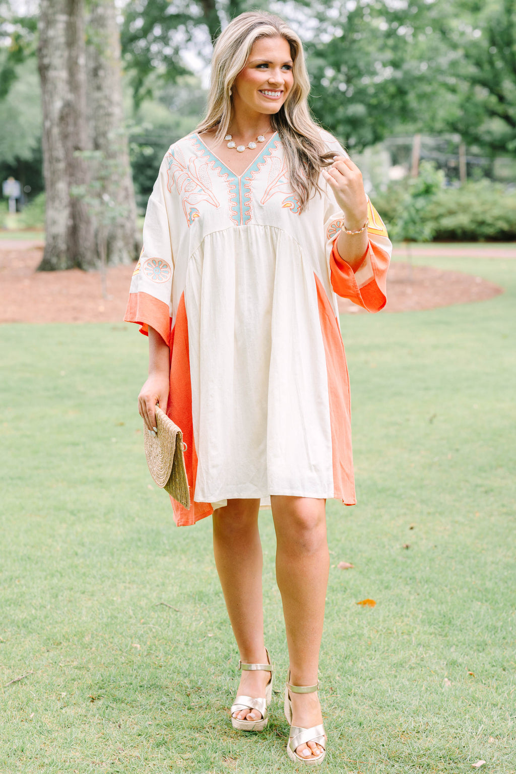 Drifting Muse Dress, Orange