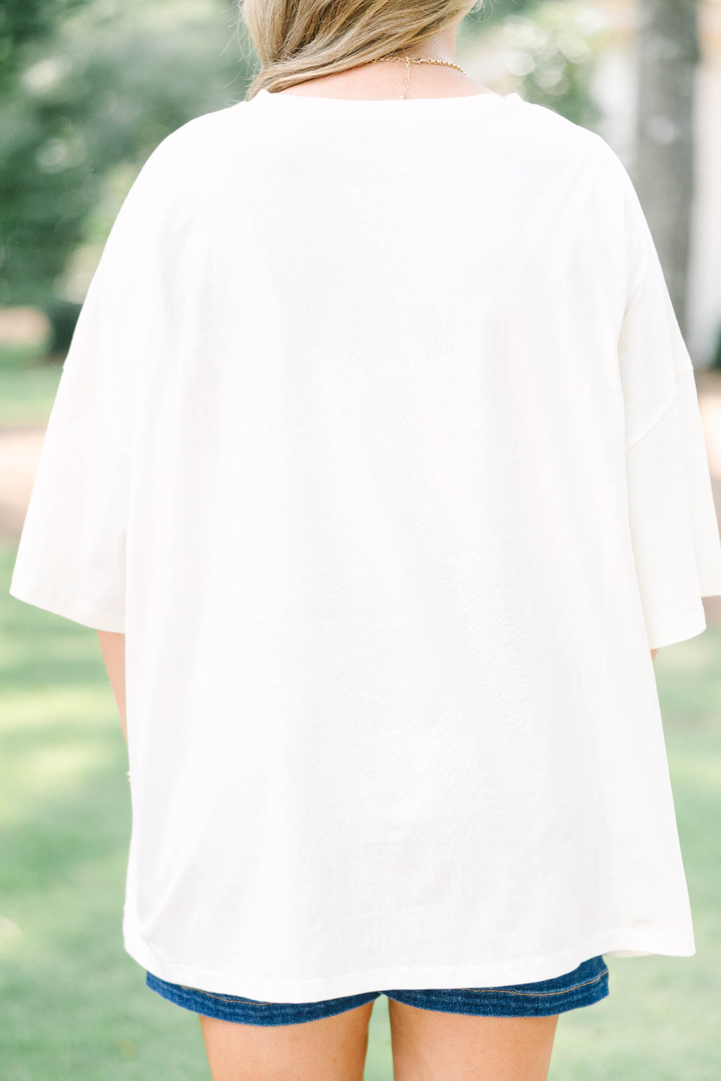 Ducks in a Row Boyfriend Tee, Ivory