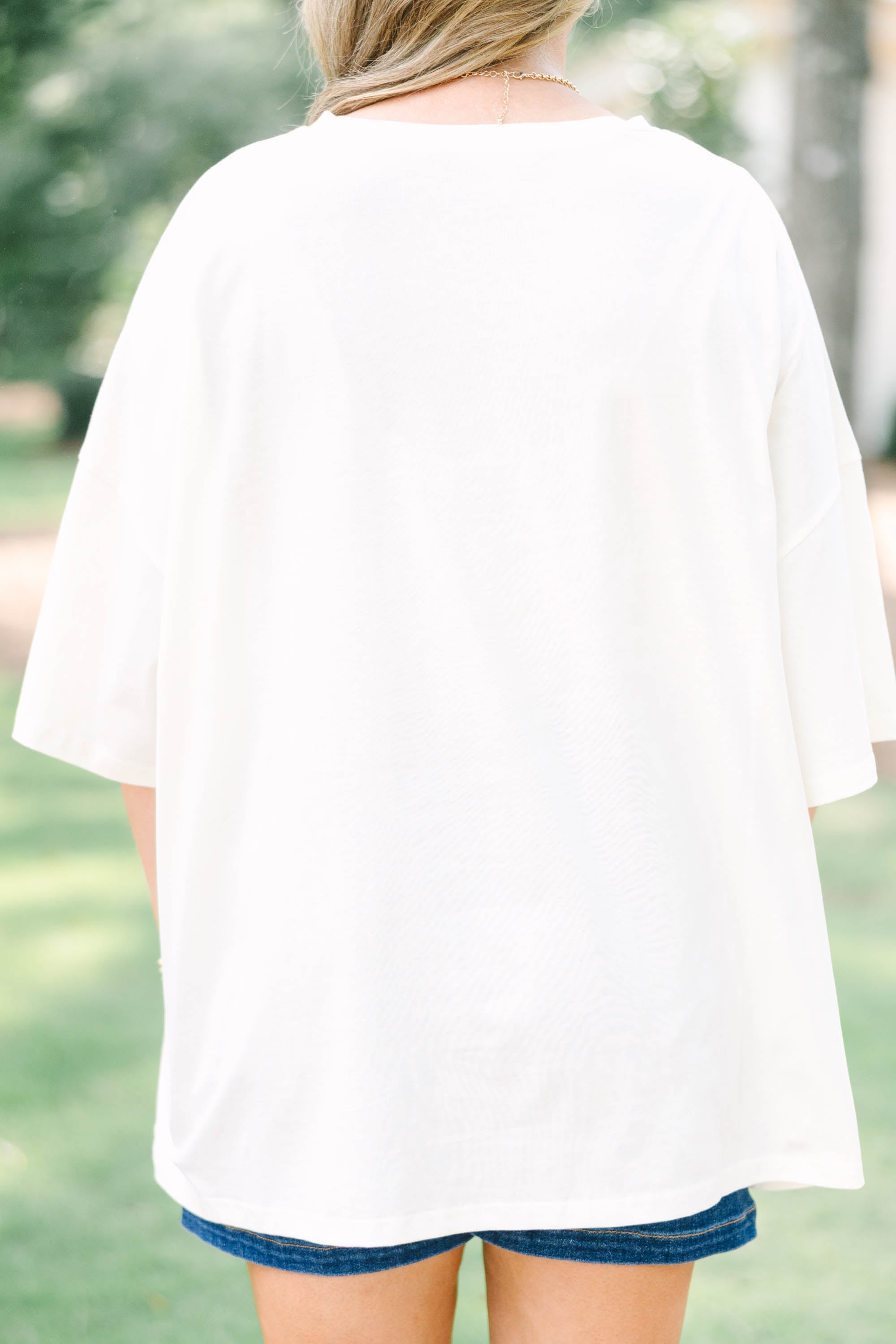 Ducks in a Row Boyfriend Tee, Ivory