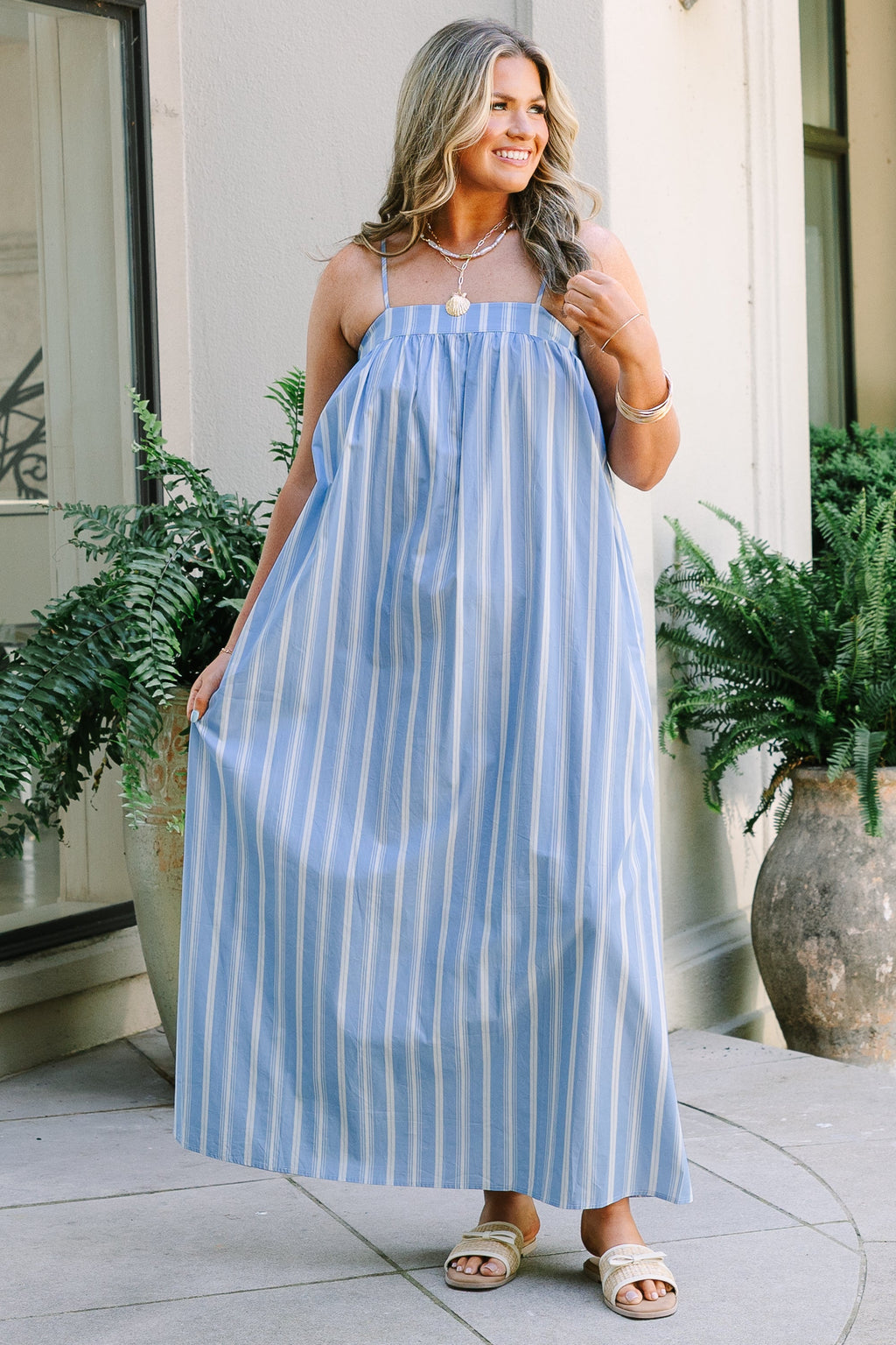 Duly Noted Dress, Blue