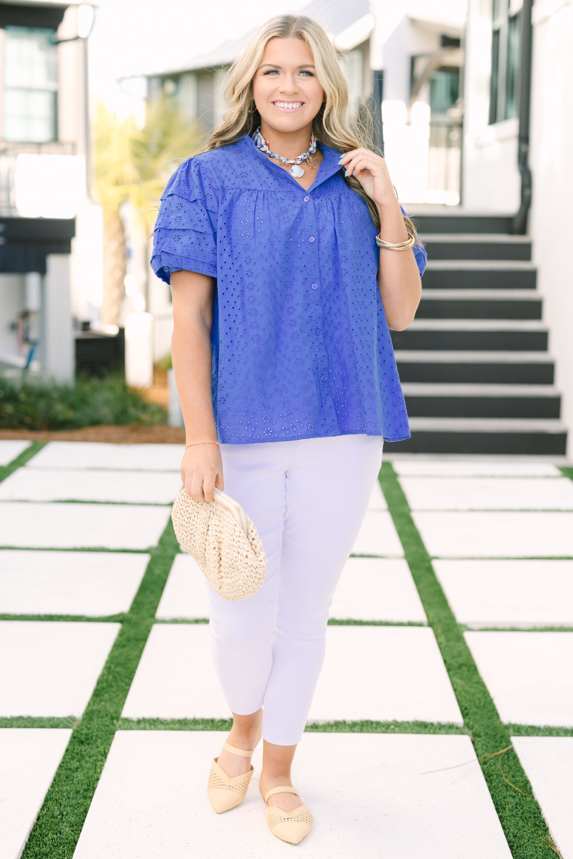 Each Detail Top, Cobalt