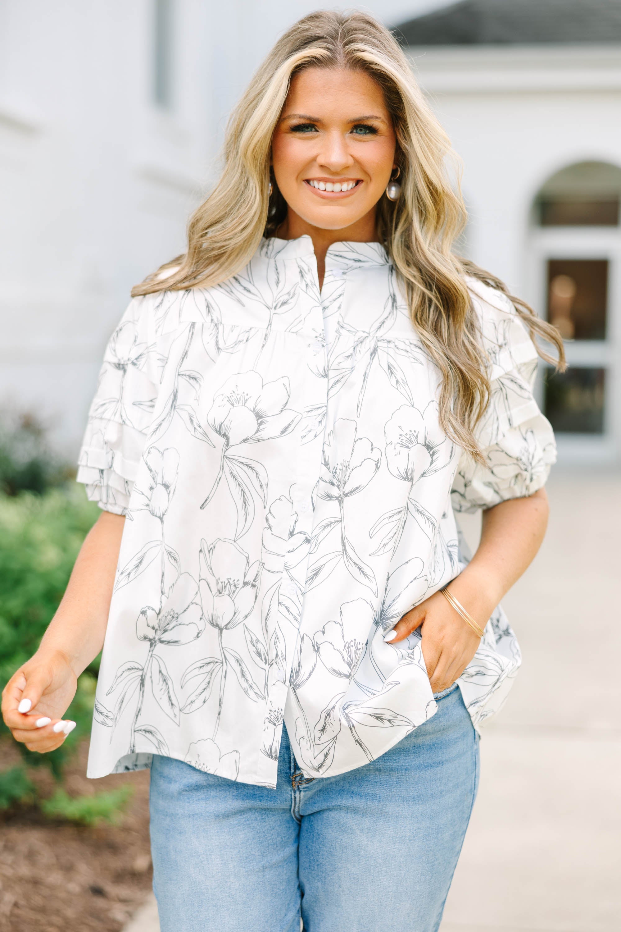 Each Detail Top, Cream