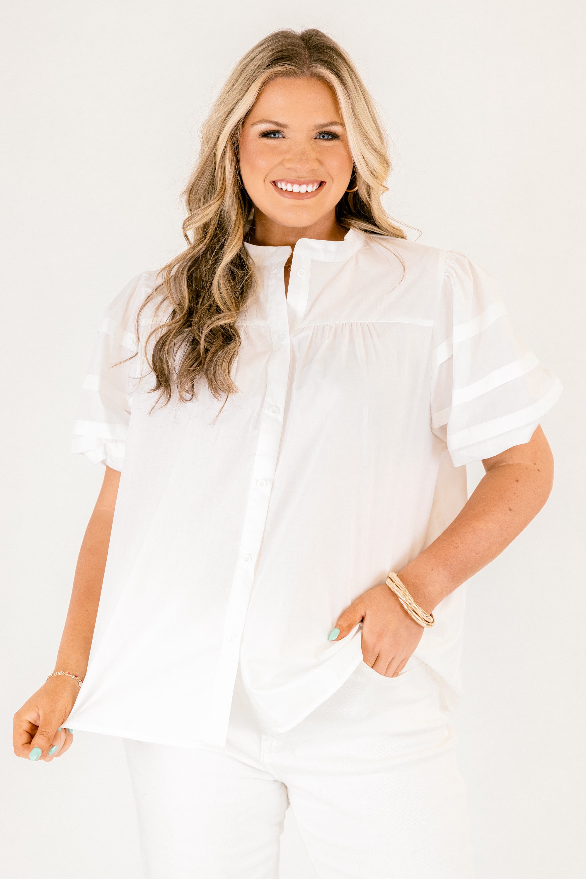Each Detail Top, Ivory