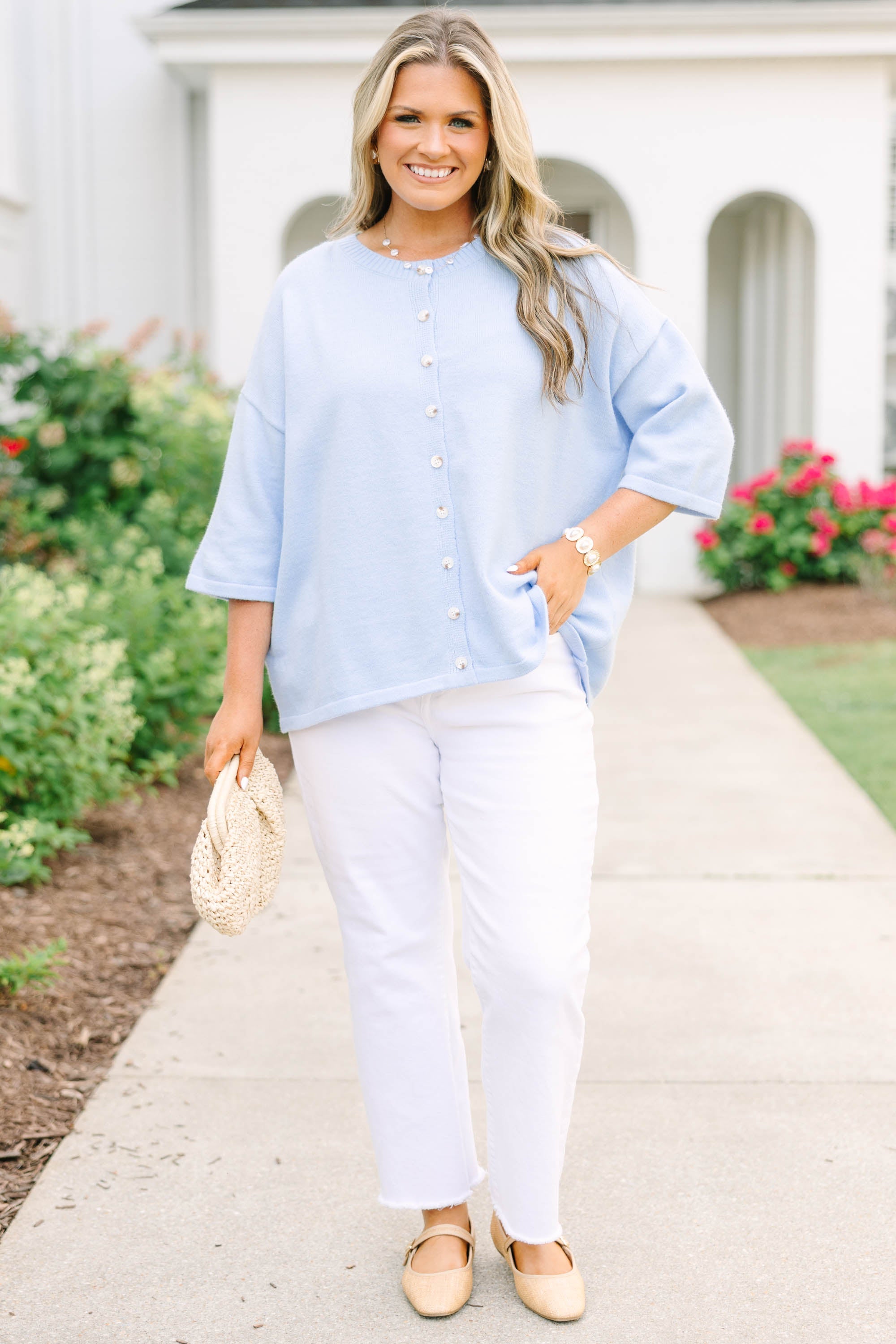 Easy Does It Cardigan, Blue
