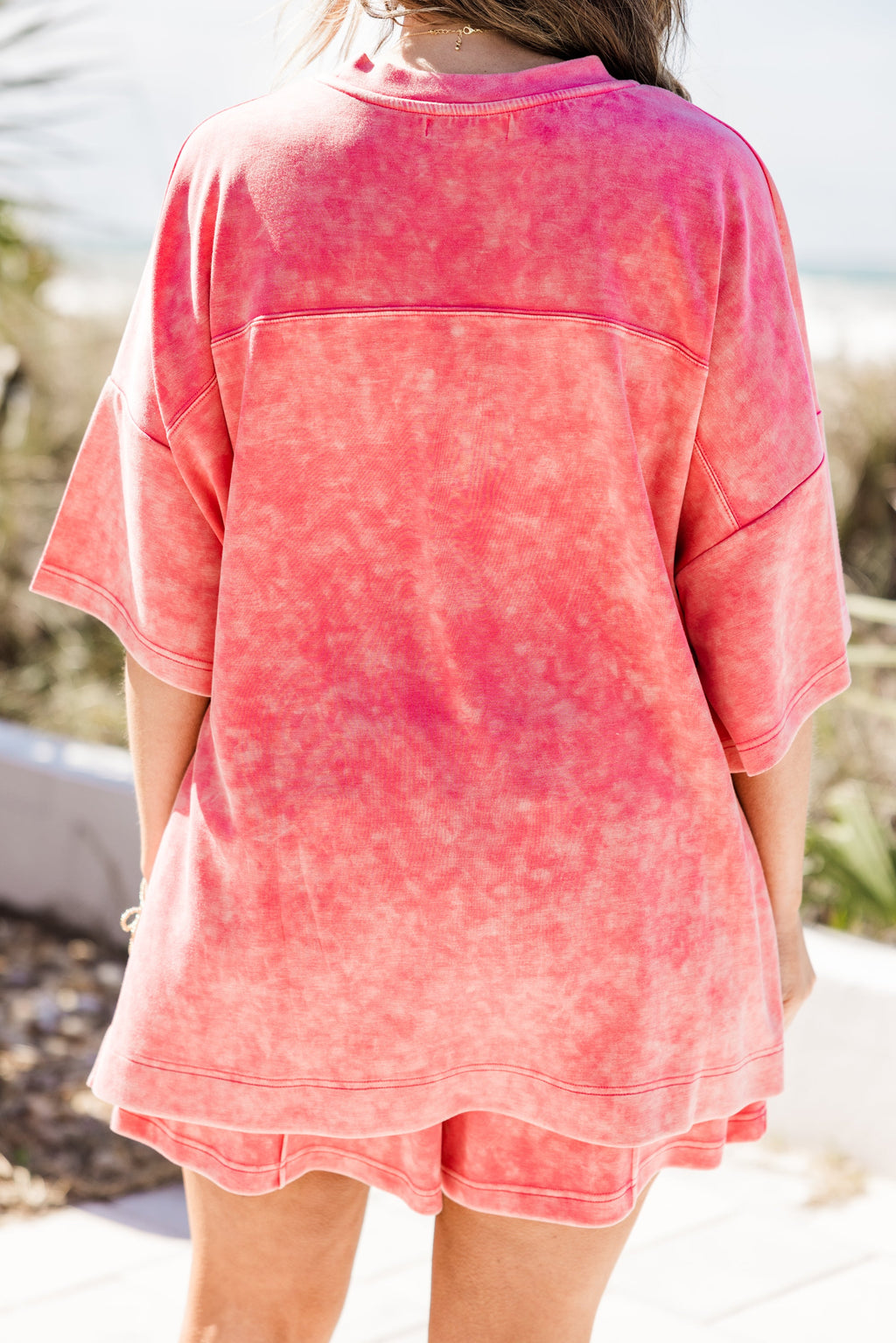 Easygoing Washed Top, Pink