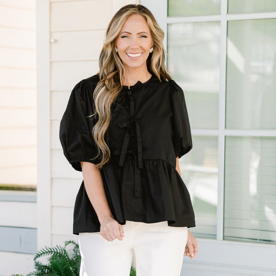 Easy Living Top, Black