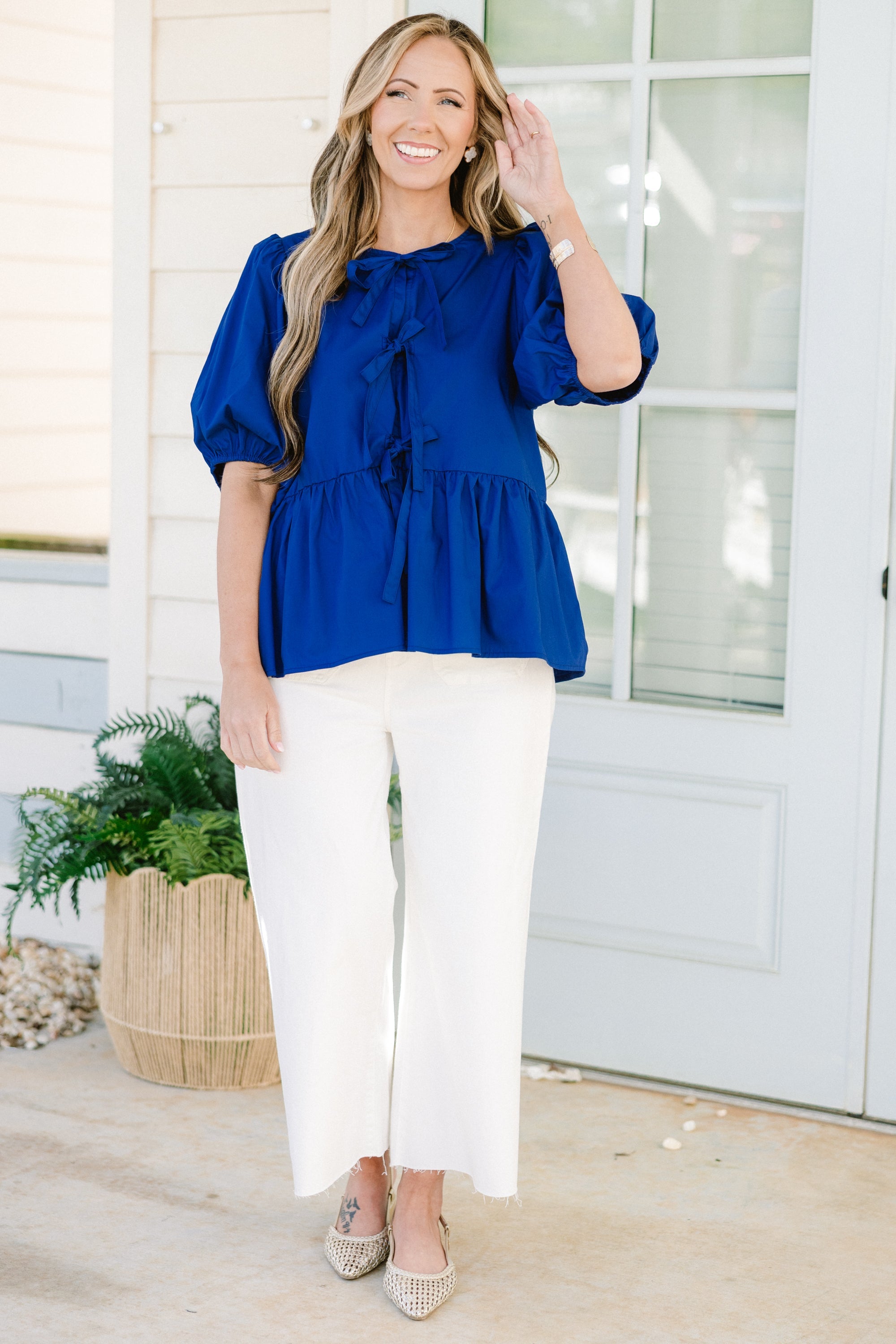 Easy Living Top, Royal Blue