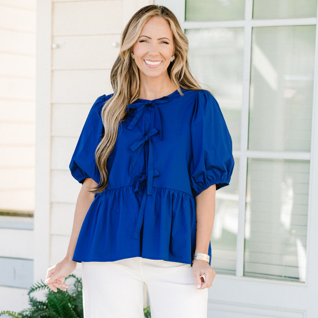 Easy Living Top, Royal Blue