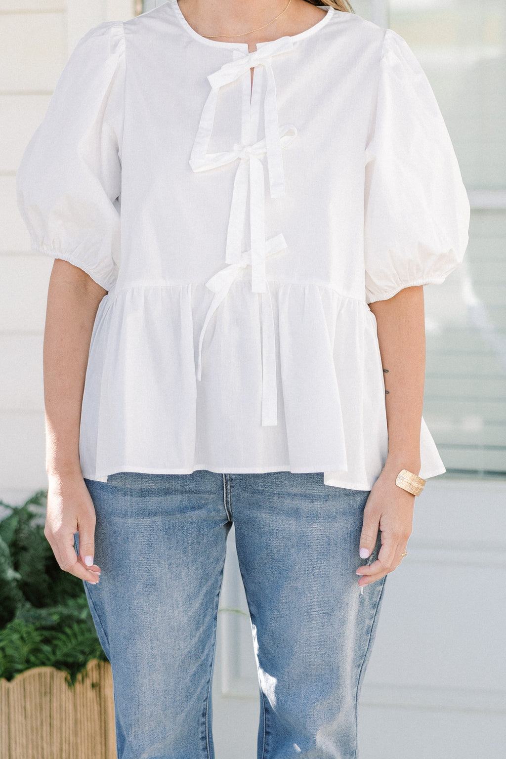 Easy Living Top, White