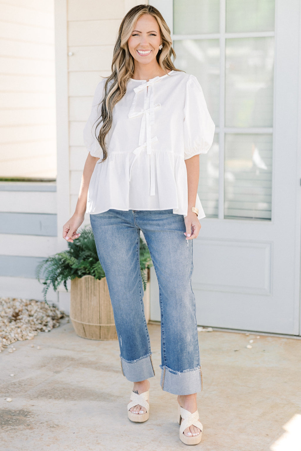 Easy Living Top, White