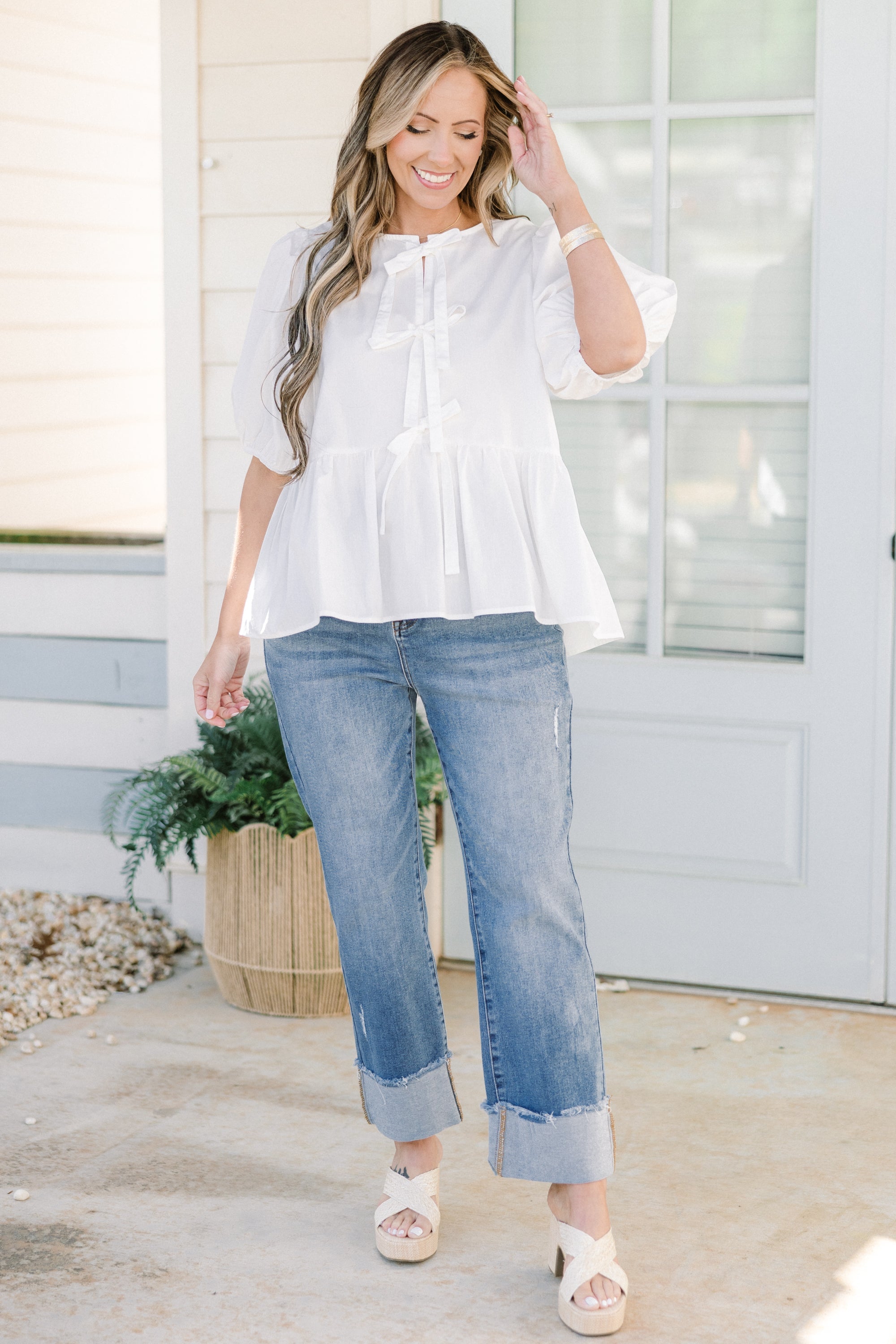 Easy Living Top, White