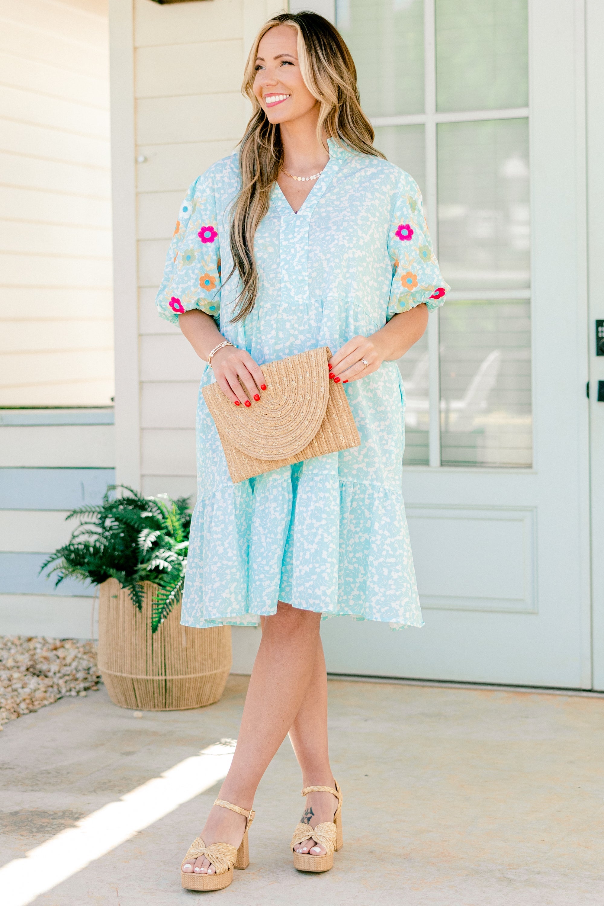 Easy Romance Dress, Turquoise