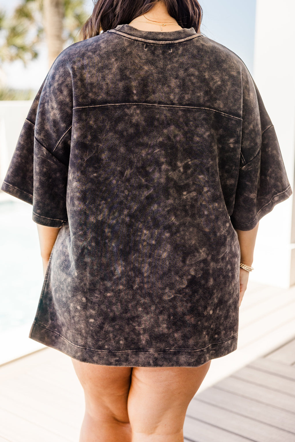 Easygoing Washed Top, Black