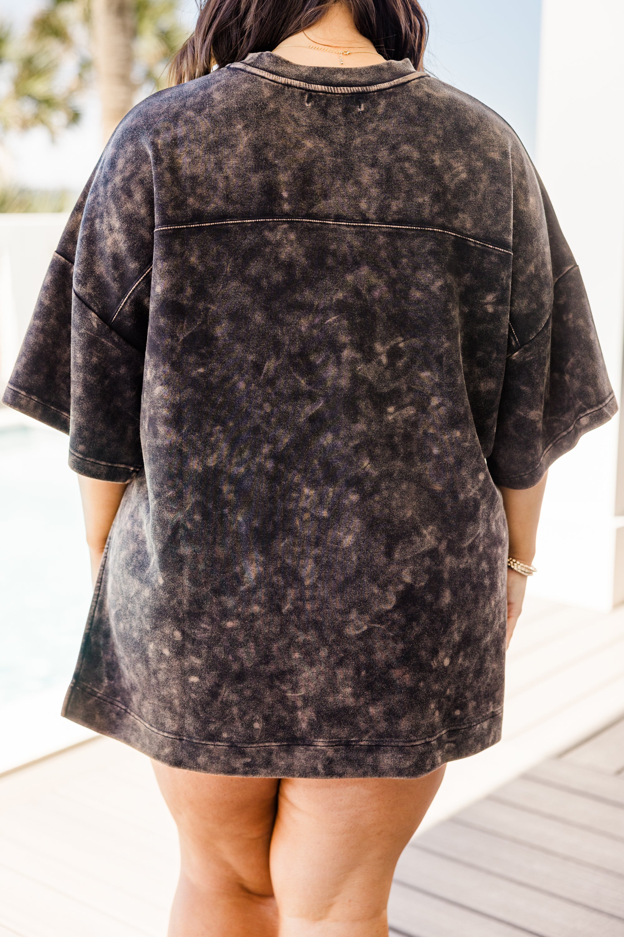 Easygoing Washed Top, Black