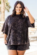 Easygoing Washed Top, Black