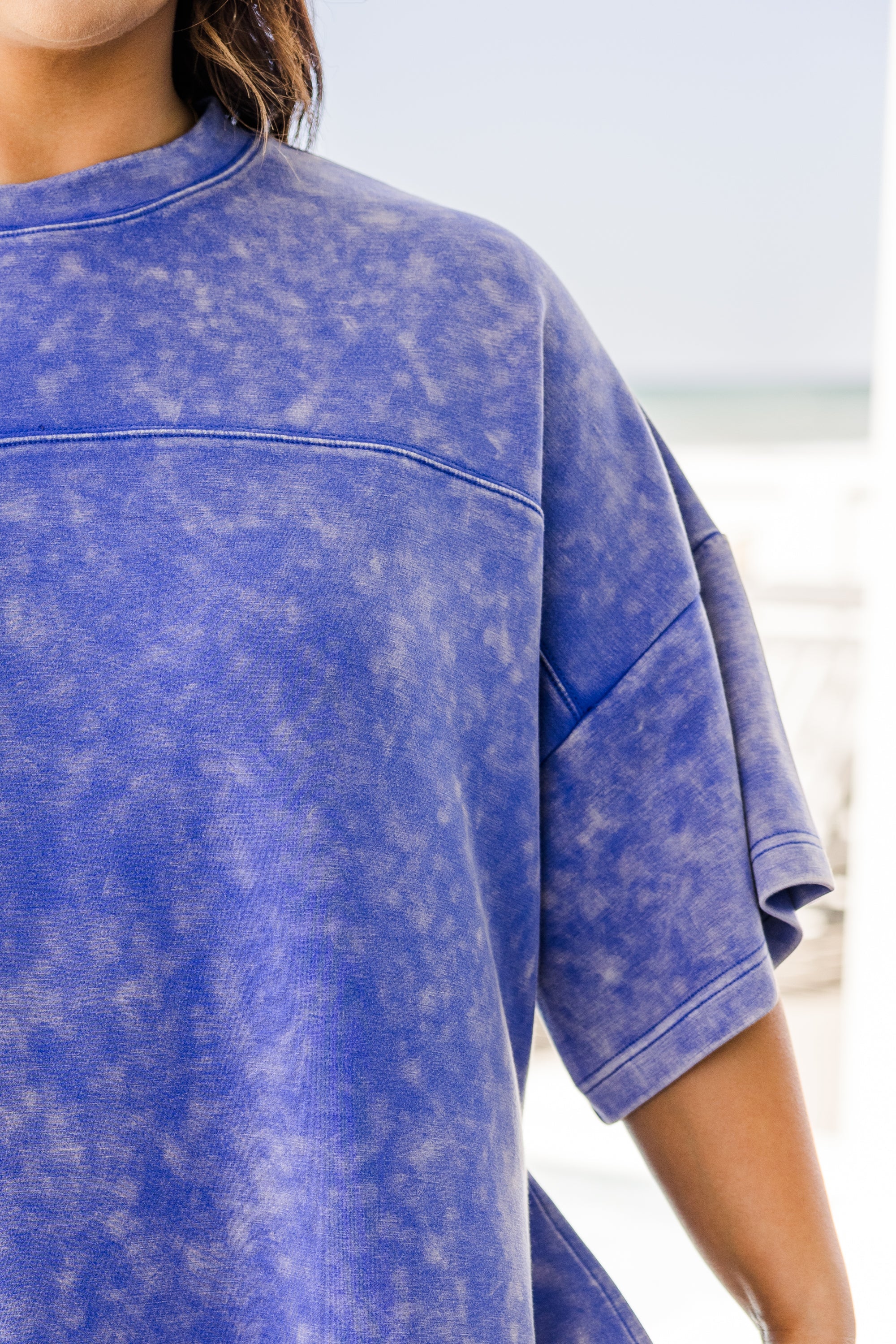 Easygoing Washed Top, Blue