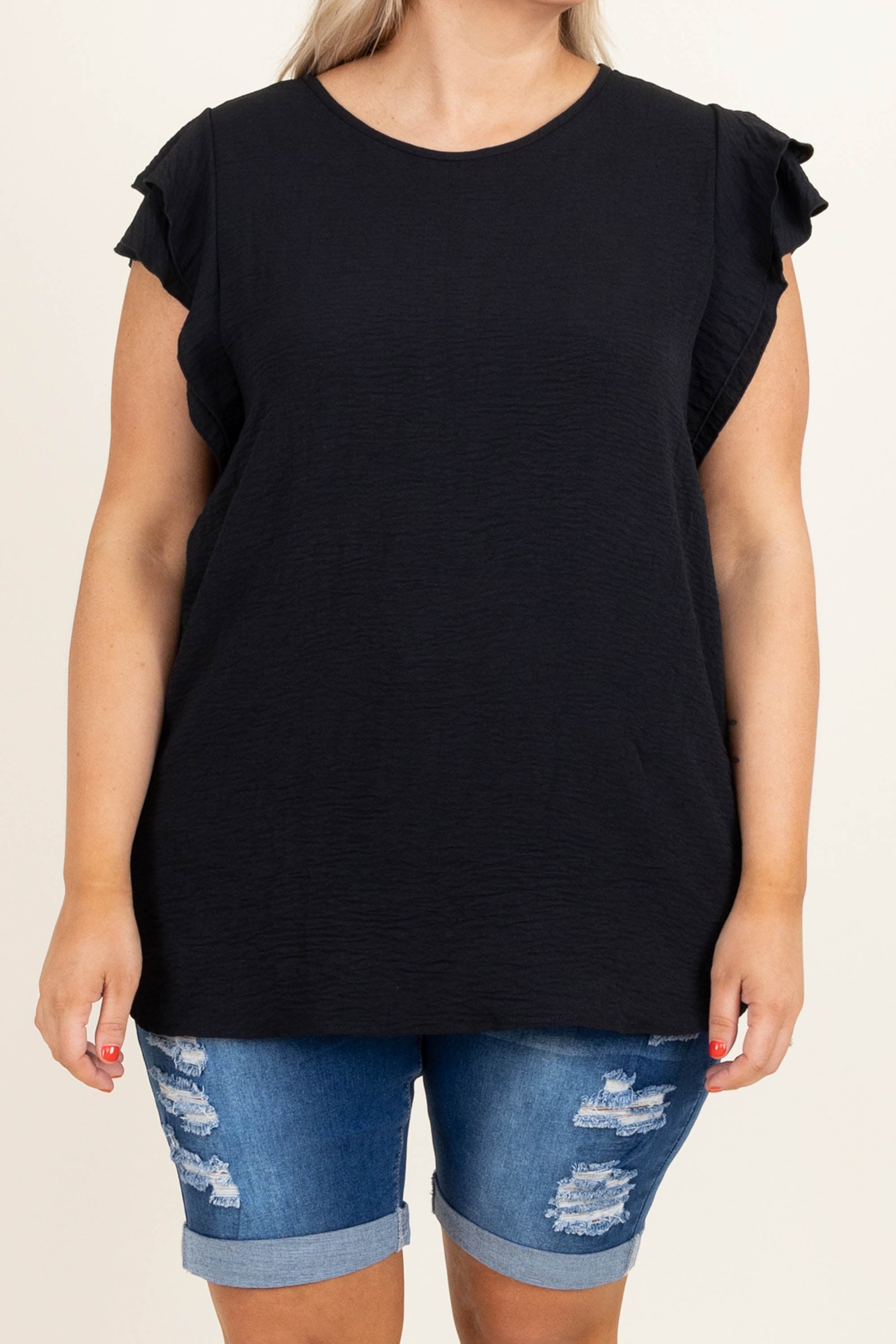 Effortless Feeling Top, Black