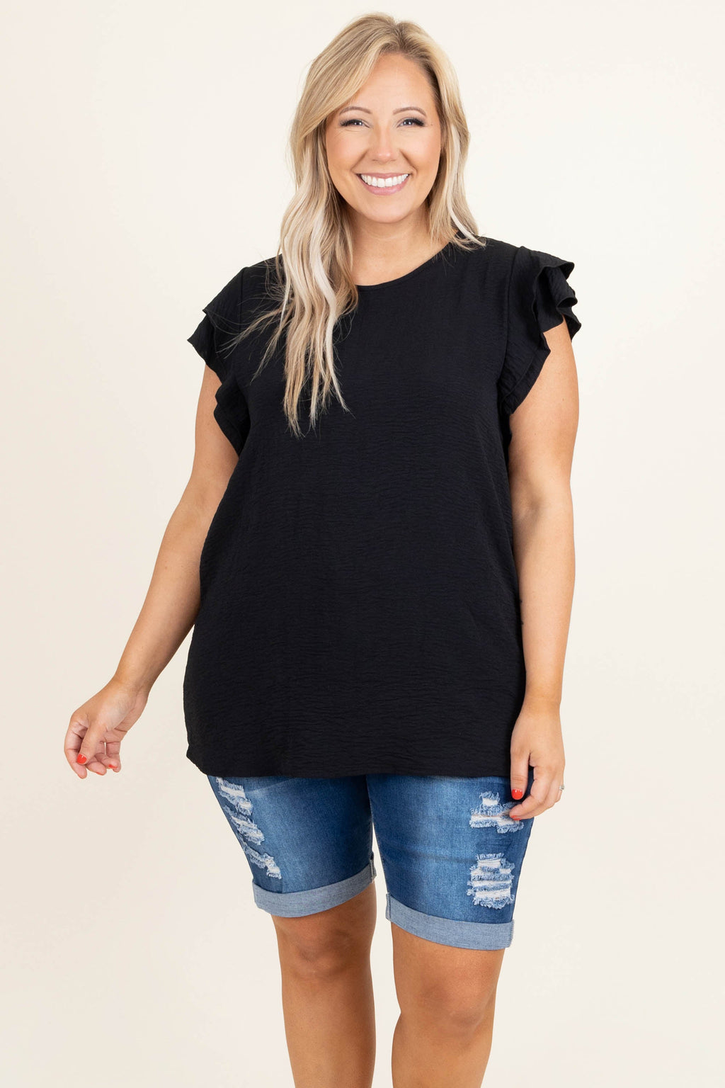 Effortless Feeling Top, Black