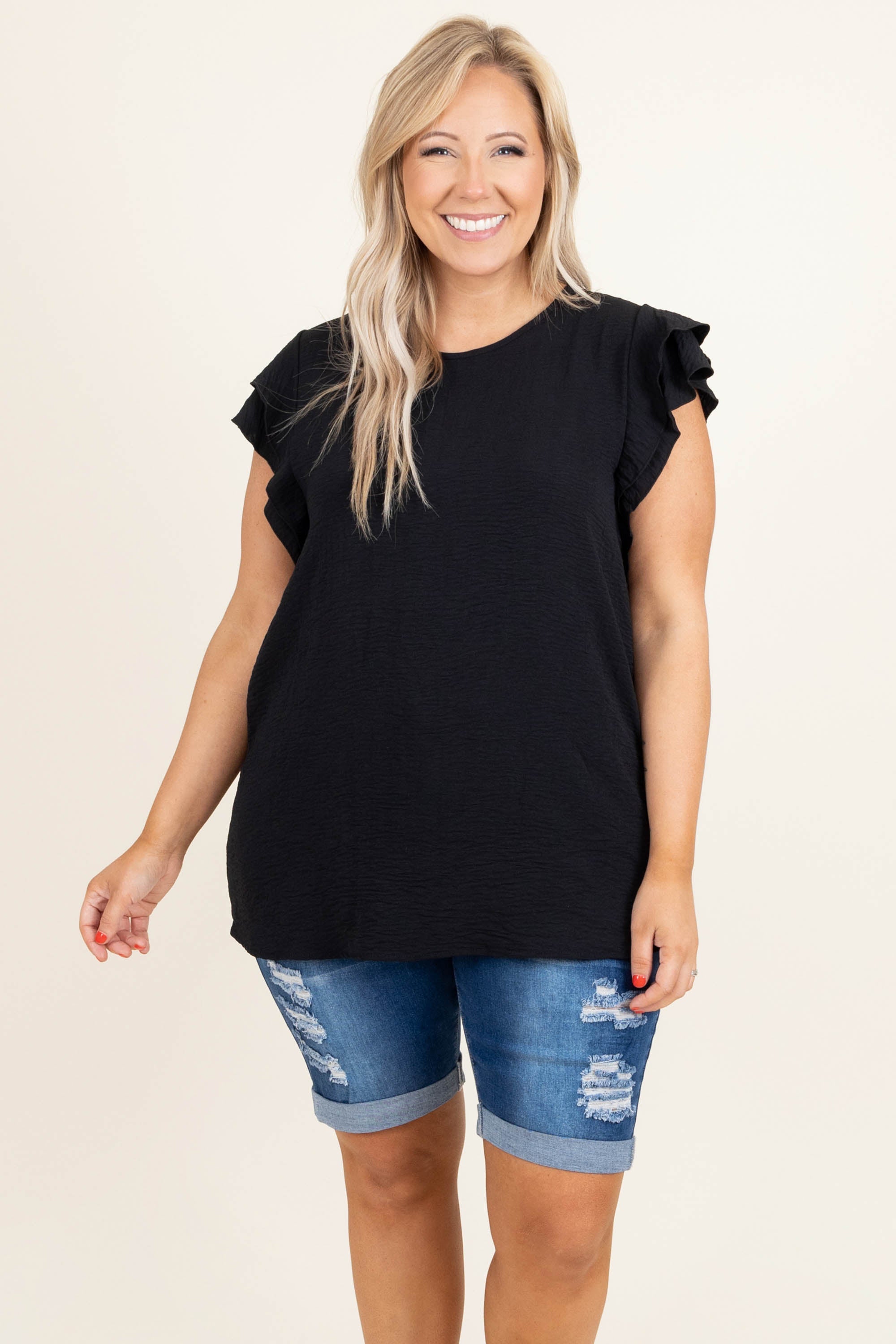 Effortless Feeling Top, Black