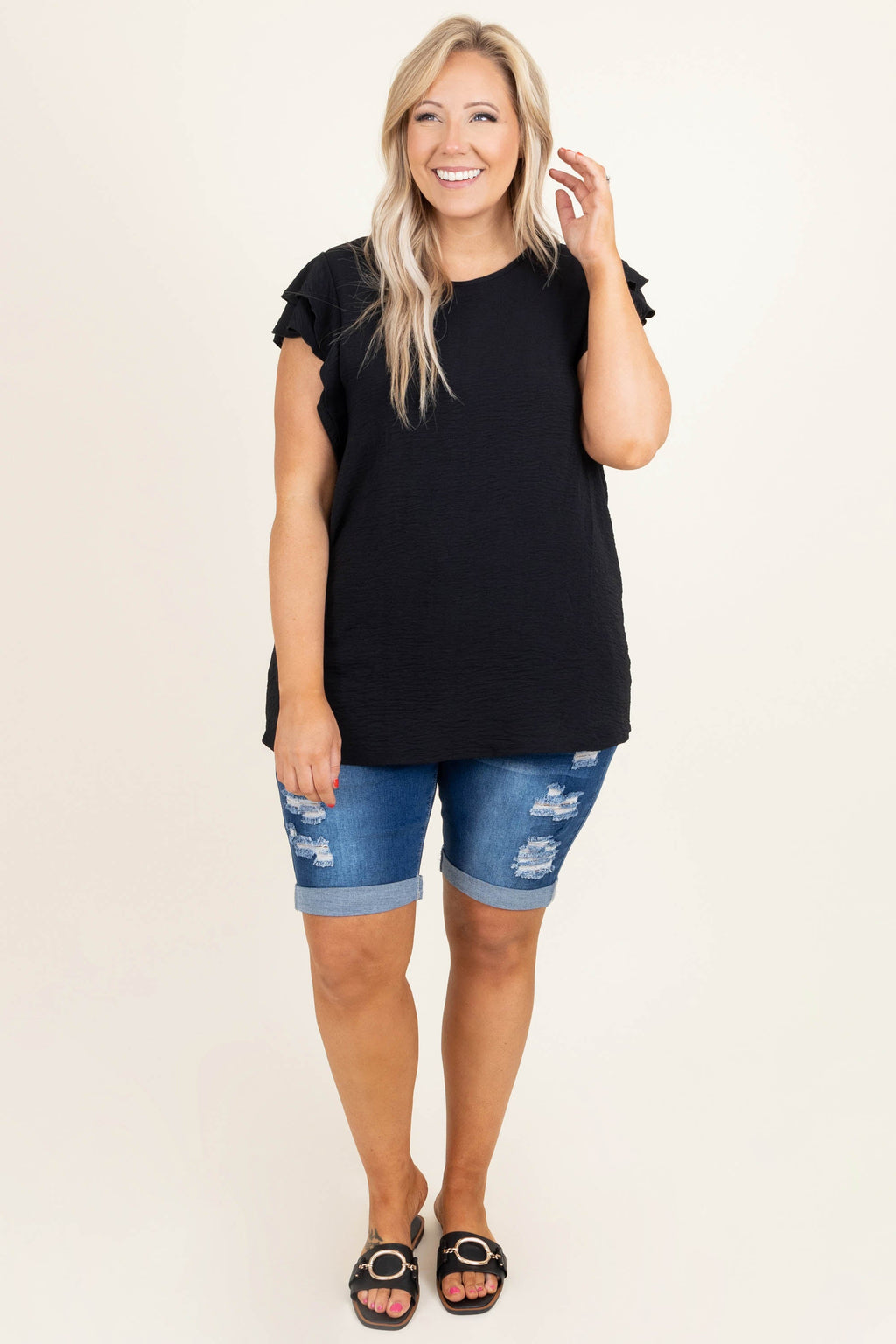 Effortless Feeling Top, Black